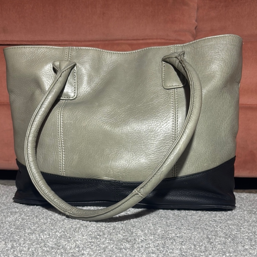 Ameri-Leather Gray & Black Elegant Two-Tone Leath… - image 1